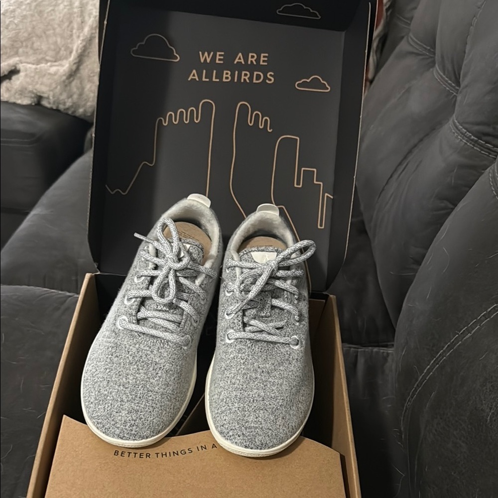 Allbirds Dapple Gray Merino Wool Runners Athletic Shoe Sneaker Running Size 8